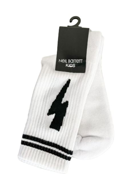 Calzini bambino bianchi in cotone NEIL BARRETT | 028991/FBIANCO